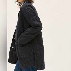 Everlane Quilted Cotton Jacket in Black, Medium